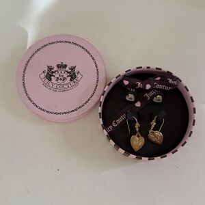 Juicy Couture Gold Heart Drop Earrings and Stud Earrings